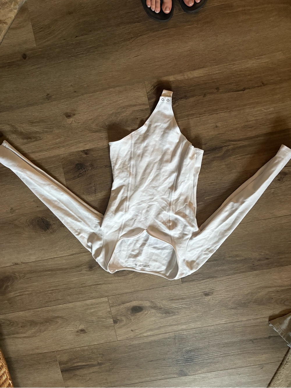 Abercrombie & Fitch White long sleeve bodysuit